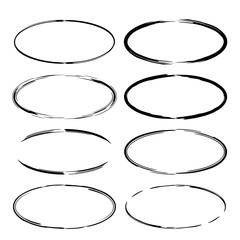 Set of black empy grunge frames.  Vector illustration.