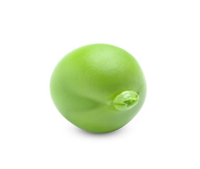 Fresh green pea on white background