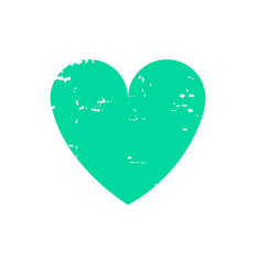 Grunge heart logo icon