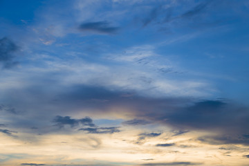 Blue sky background and white clouds.