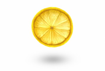 Lemon isolated on white background with shadow