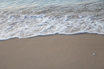 The beach is clean white sandy beach.