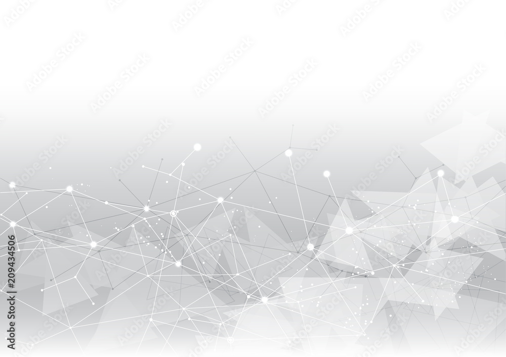 Wall mural background abstract polygon data technology communication vector design illustration