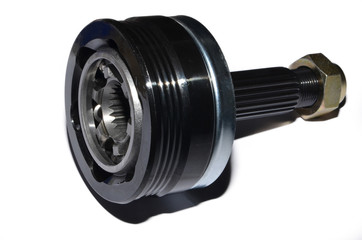 detail for the repair of a machine, a product made of metal, a spare part on a white background,