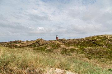 View to Dunes and Kampen Lighthouse at Sylt / Germany