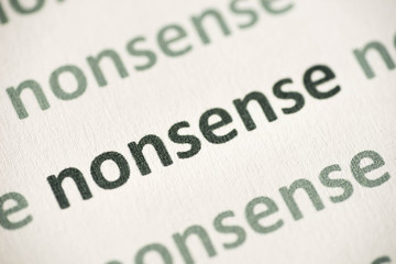 Obraz premium word nonsense printed on paper macro