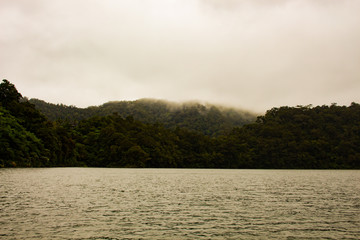 Dumagette, Negros, PHILIPPINES - Feb 06, 2018: Mountain Lakes twins.