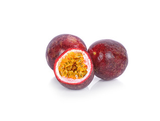passion fruits isolated on white background