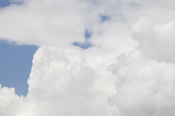 Blue sky and detailed clouds in a backgorund