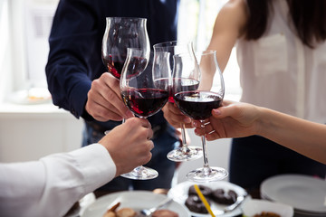 Friends Toasting Wineglasses