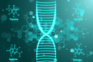 Glowing DNA background