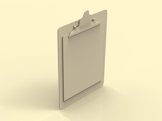 Clipboard pastel 3D render