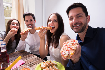 Friends Eating Delicious Bruschetta