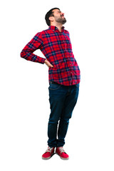 Naklejka premium Handsome man with back pain