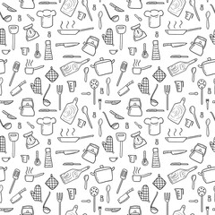 Kitchen utensils background