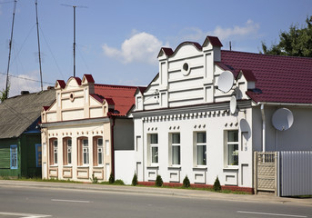 Fototapeta na wymiar Vilna street in Maladzyechna. Belarus