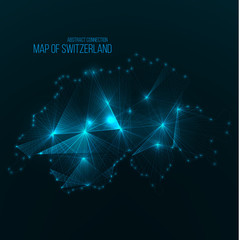 Digital web map of Switzerland.