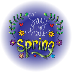 Fototapeta premium say hello spring