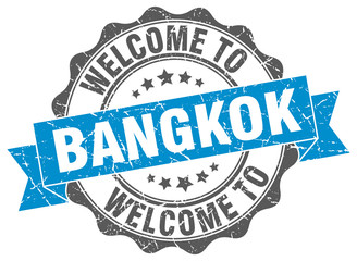 Fototapeta premium Bangkok round ribbon seal