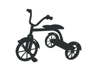 Fototapeta na wymiar Simple tricycle silhouette