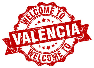Fototapeta premium Valencia round ribbon seal
