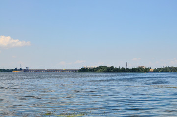 Hydro power electric station at the river