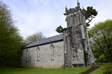 Fototapeta na wymiar Ardcroney - historic church in Bunratty Castle Ireland