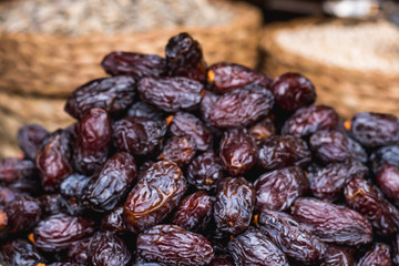 Date texture in a market. Dates