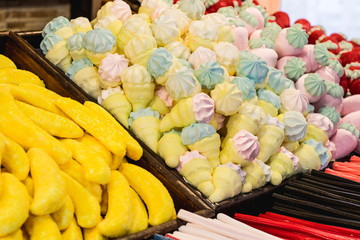 Texture of sweets .Close-up of some sweets