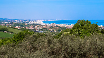 view of the Riviera Romagnola in Italy