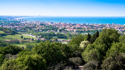 Fototapeta na wymiar view of the Riviera Romagnola in Italy
