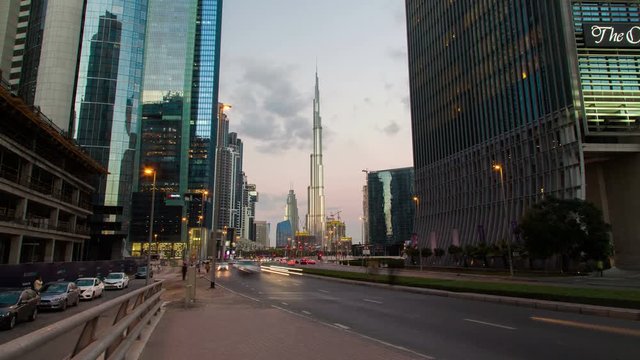 Traffic Business Bay Dubai timelapse