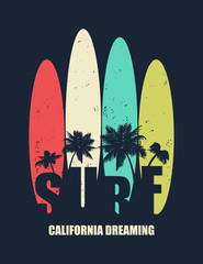 Surf, vector illustration