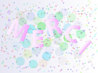 Thank you cards on the light background with color confetti.