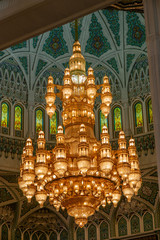 Chandelier detail of the Muscat Grand Mosque - 3