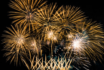 Abstract colourful  firework background 