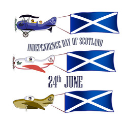 Independence Day of Scotland, set with three planes