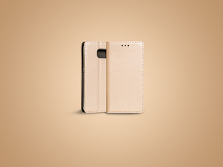 handyhülle. smartphone, wallet, handyhtasche in creme