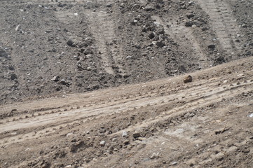 Background of hills of dirt
