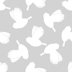Geometric seamless pattern. Bird