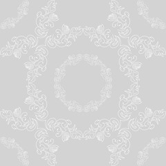 seamless geometric abstract pattern with floral motive