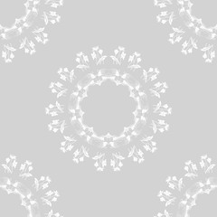 floral seamless pattern with flowers and leaves