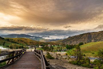 Fototapeta premium Mammoth Hot Springs Historic District