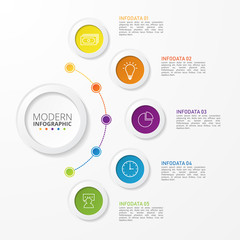 Infographic template for business, education, web design, banners, brochures, flyers, diagram, workflow, timeline. Vector illustration.