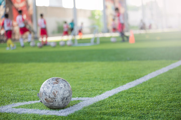 Football on corner for corner kick