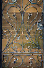 The fragment of forged metal products. close-up