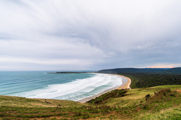 Beach in a cloudy day