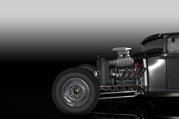 Obraz premium Hot Rod 3D render