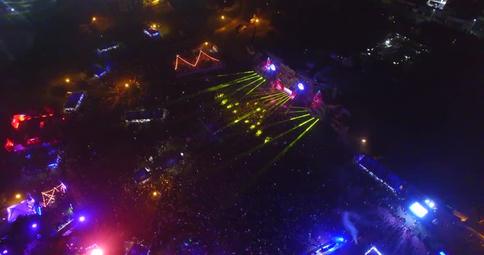 Festival Aerial drone Footage