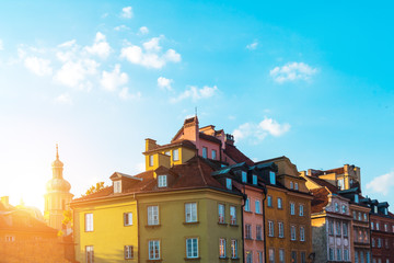 Obraz premium Beautiful old houses in Warsaw